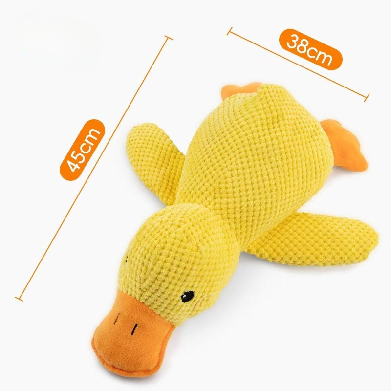 Interactive Squeaky Plush Duck Pet Toy