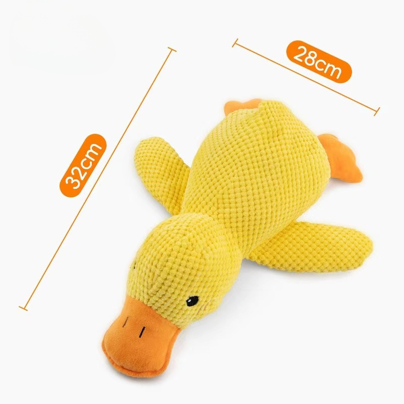 Interactive Squeaky Plush Duck Pet Toy