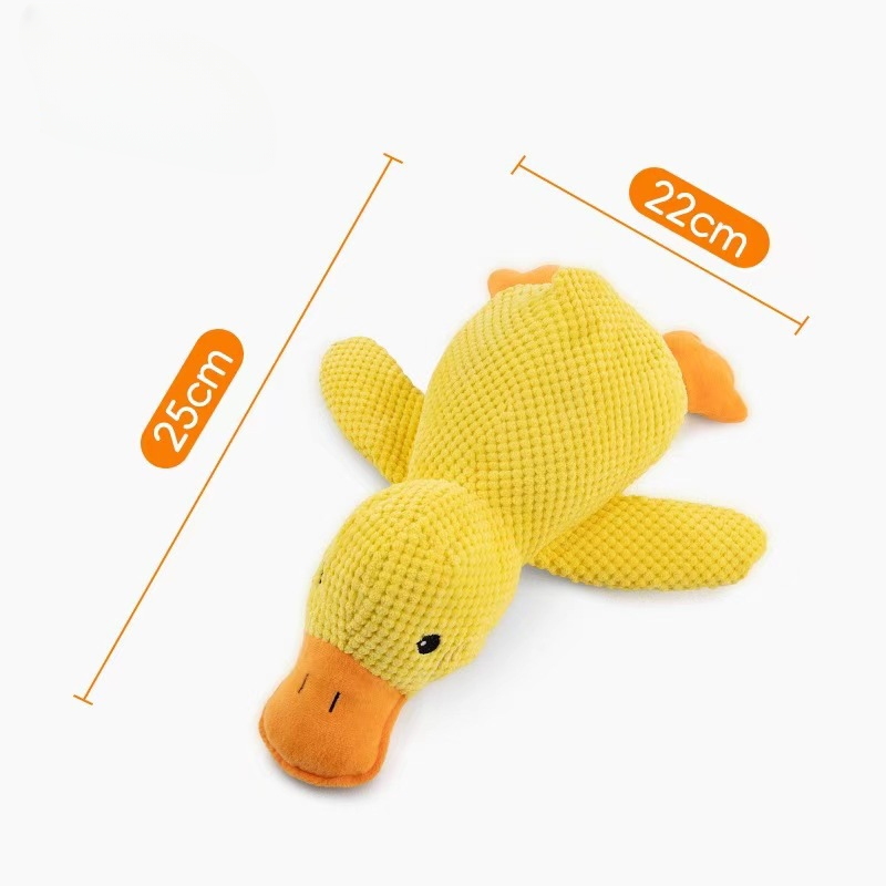Interactive Squeaky Plush Duck Pet Toy