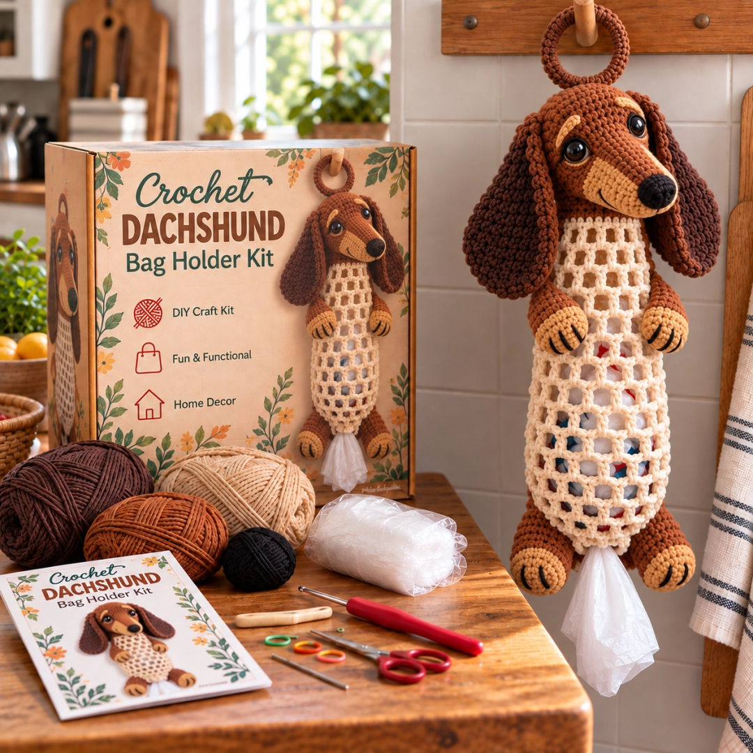 🔥Last Day 50% OFF - Crochet Animal Bag Holder DIY Kit – Cute & Functional Hanging Storage Craft Kit(📦Buy 2 Free Shipping)