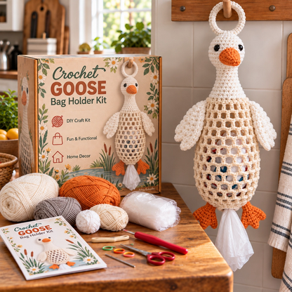 🔥Last Day 50% OFF - Crochet Animal Bag Holder DIY Kit – Cute & Functional Hanging Storage Craft Kit(📦Buy 2 Free Shipping)
