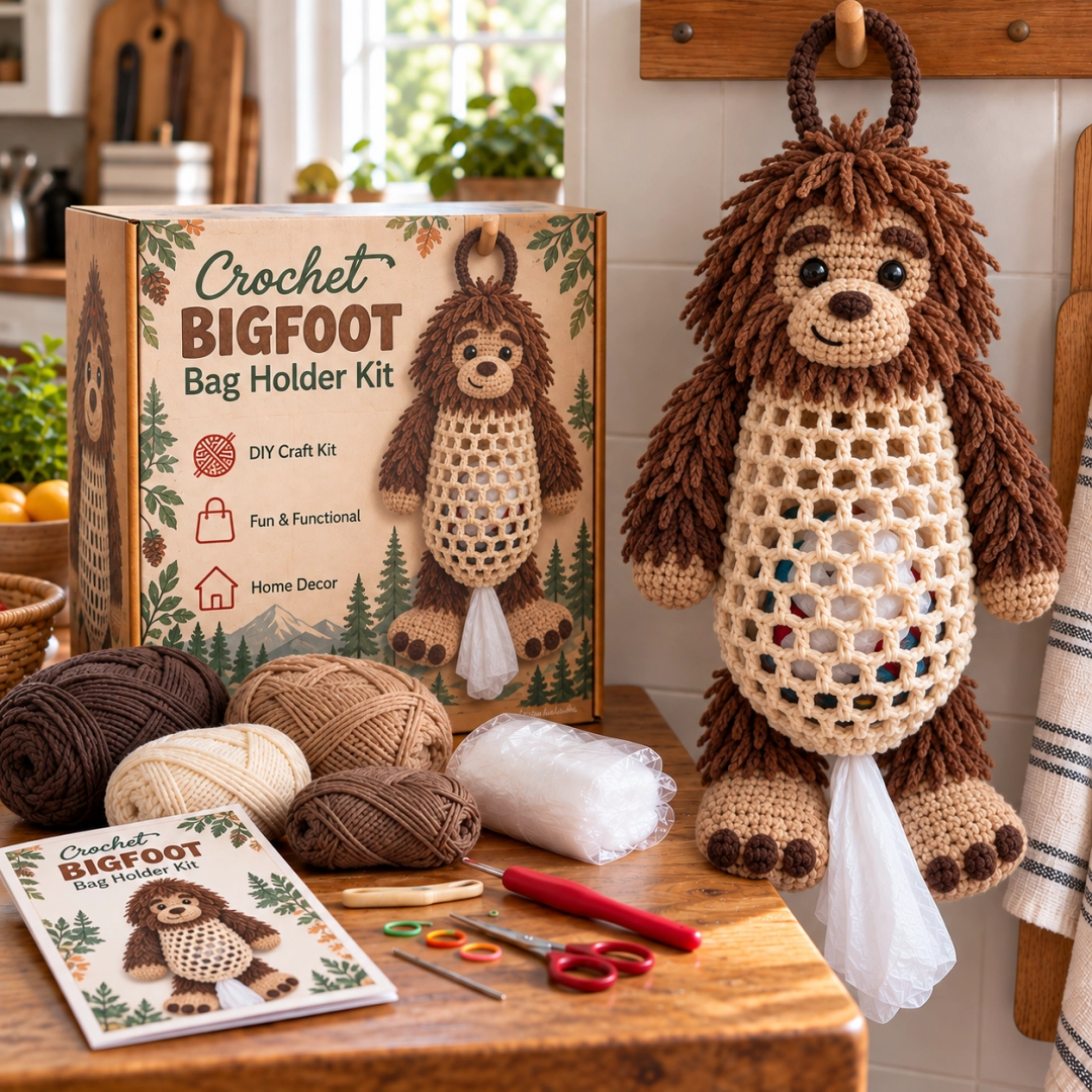 🔥Last Day 50% OFF - Crochet Animal Bag Holder DIY Kit – Cute & Functional Hanging Storage Craft Kit(📦Buy 2 Free Shipping)