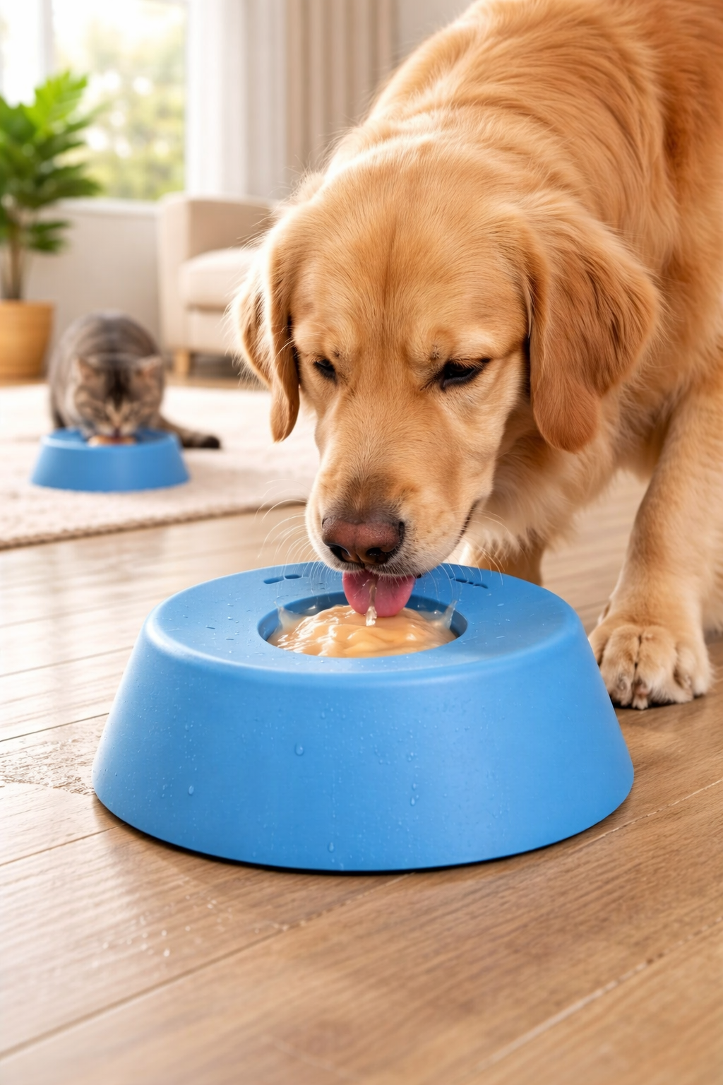 Rolling Anti-Spill Slow Feeder Bowl