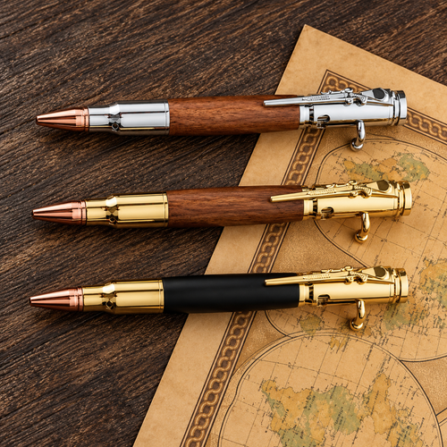🖊100% Handmade Bolt Action Wooden Bullet Pen | Crafted From Real Wood & Bullet Casing