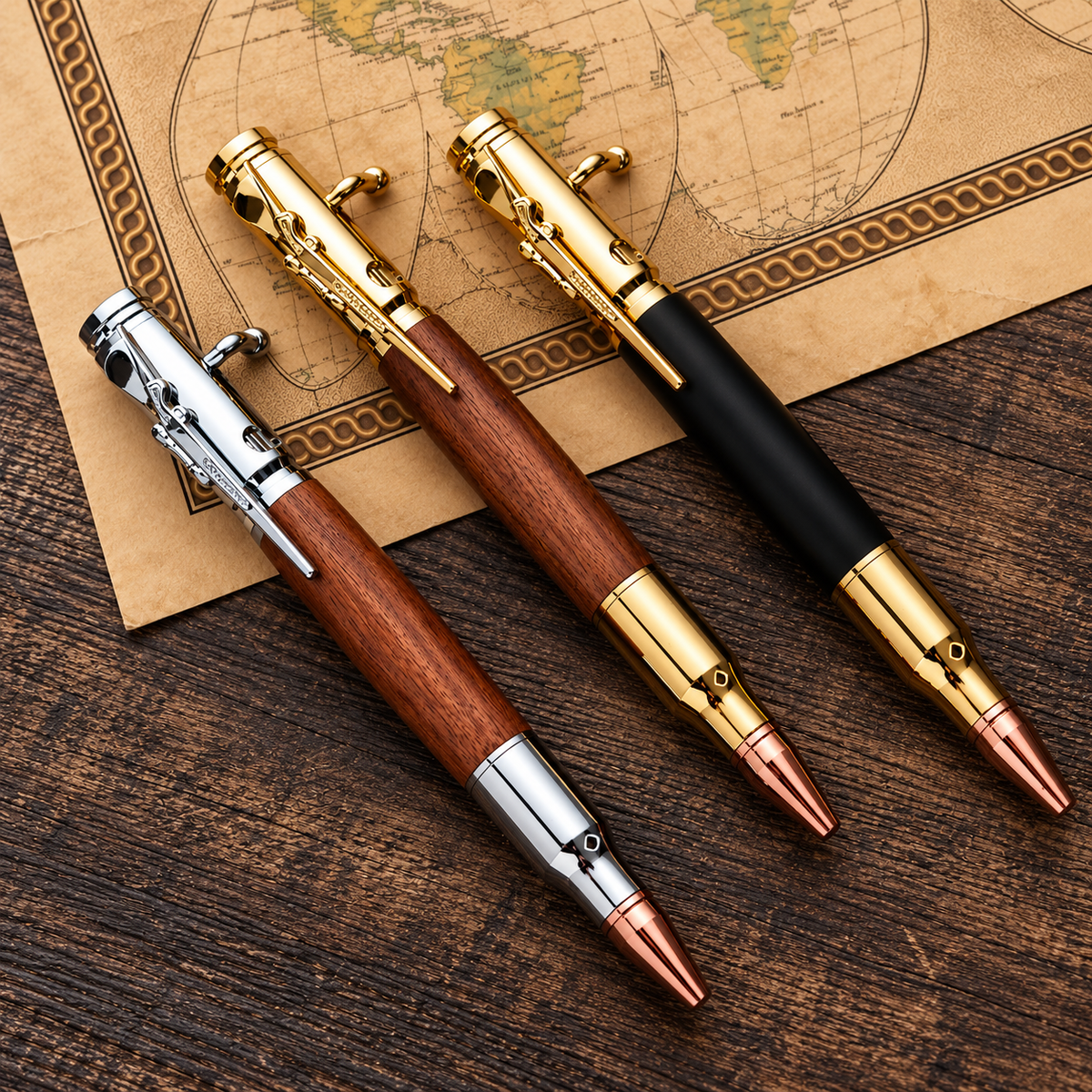 🖊100% Handmade Bolt Action Wooden Bullet Pen | Crafted From Real Wood & Bullet Casing