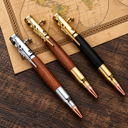 🖊100% Handmade Bolt Action Wooden Bullet Pen | Crafted From Real Wood & Bullet Casing
