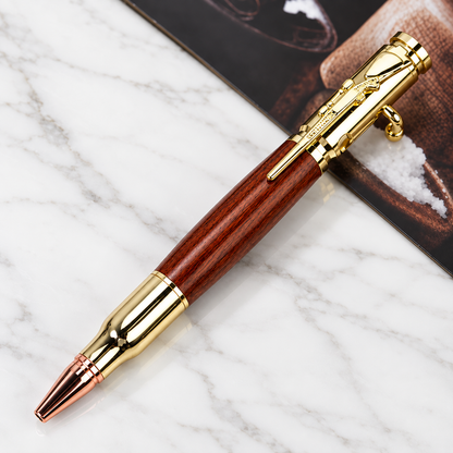 🖊100% Handmade Bolt Action Wooden Bullet Pen | Crafted From Real Wood & Bullet Casing