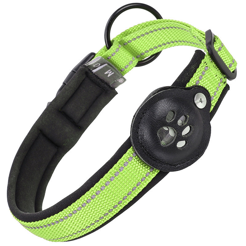Dog Collar with Tracker Holder