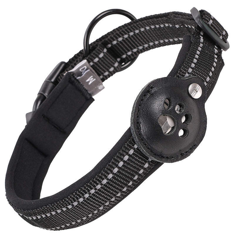 Dog Collar with Tracker Holder