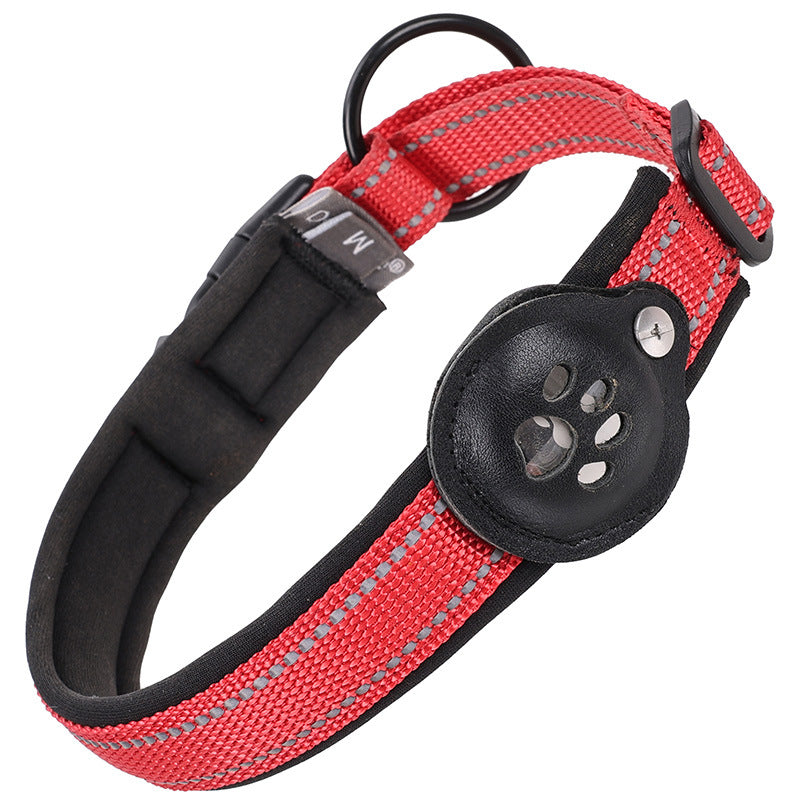 Dog Collar with Tracker Holder