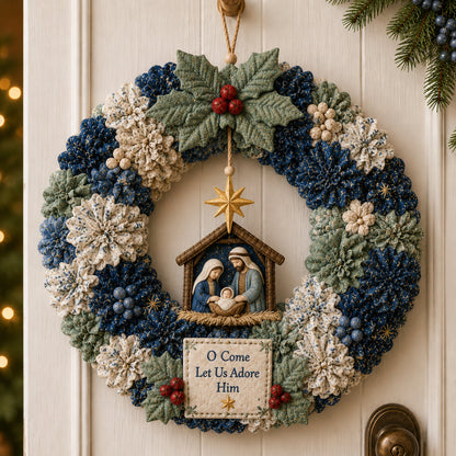 🔥LAST DAY 49% Off Last Day -🎄 3D Fabric Poke Wreath DIY Kit(📦Buy 2 Free Shipping)
