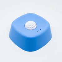 Blue with a white ball