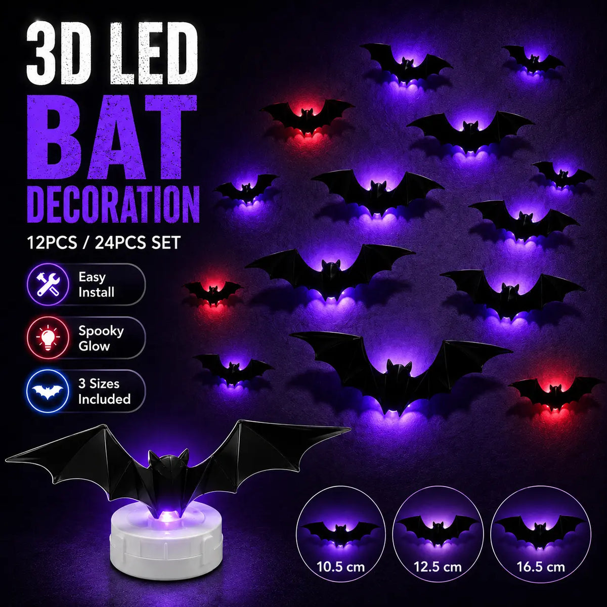 💥 LAST DAY 50% OFF - 3D Bat Light LED - Decorations Buy more, save more — up to 70% off! (📦Free shipping on orders over $45.98)