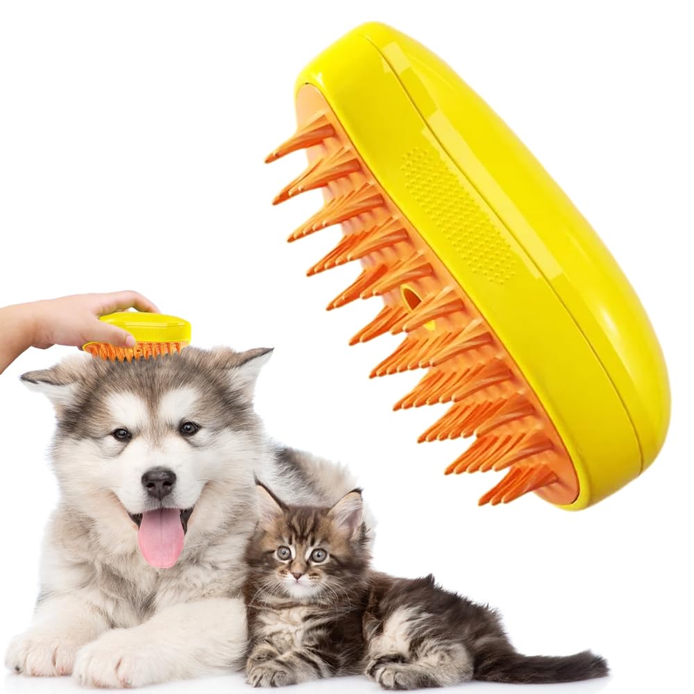 2-in-1 Pet Steam Grooming & Massage Brush