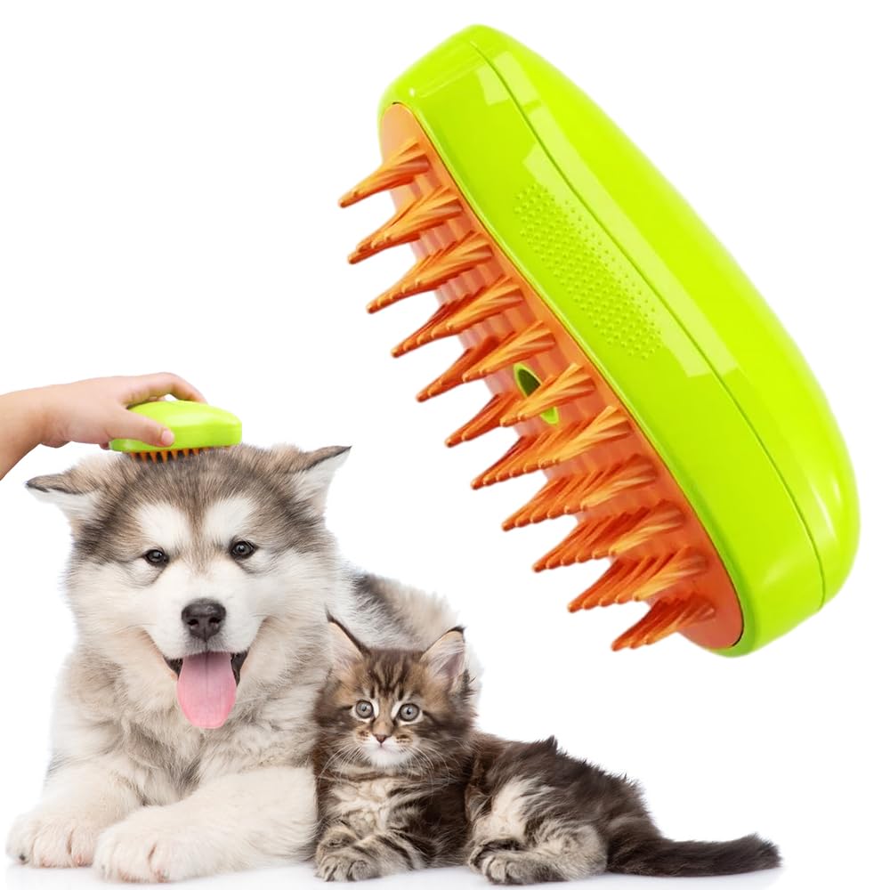 2-in-1 Pet Steam Grooming & Massage Brush