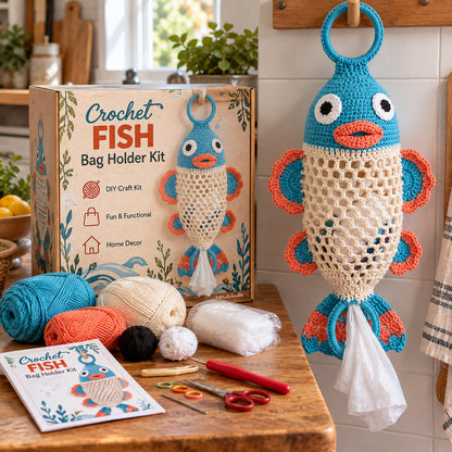 🔥Last Day 50% OFF - Crochet Animal Bag Holder DIY Kit – Cute & Functional Hanging Storage Craft Kit(📦Buy 2 Free Shipping)