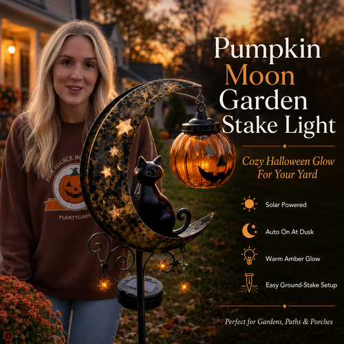 🎃 49% OFF Halloween Pumpkin Moon Stake Lights – Early Bird Deal