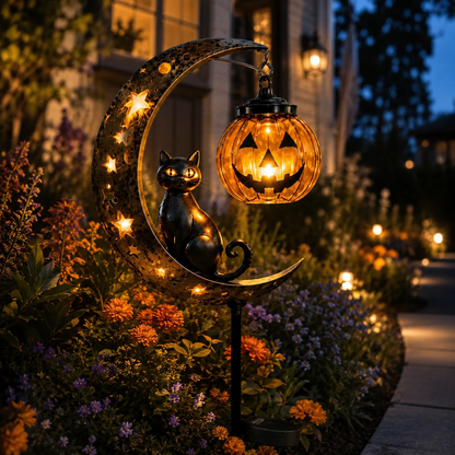 🎃 49% OFF Halloween Pumpkin Moon Stake Lights – Early Bird Deal