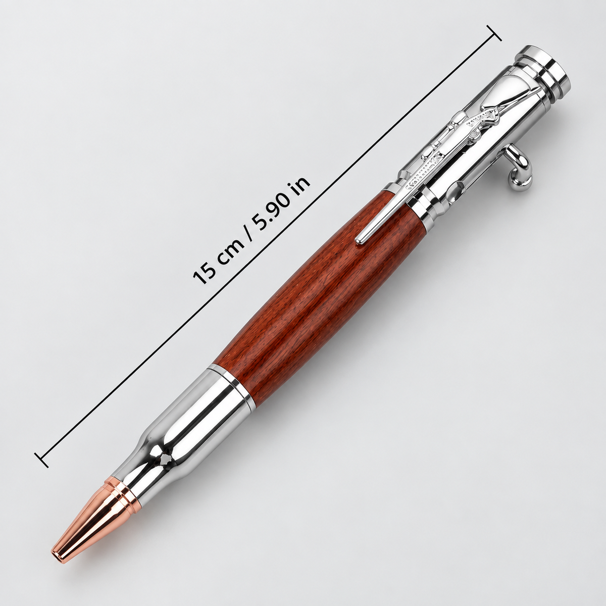 🖊100% Handmade Bolt Action Wooden Bullet Pen | Crafted From Real Wood & Bullet Casing