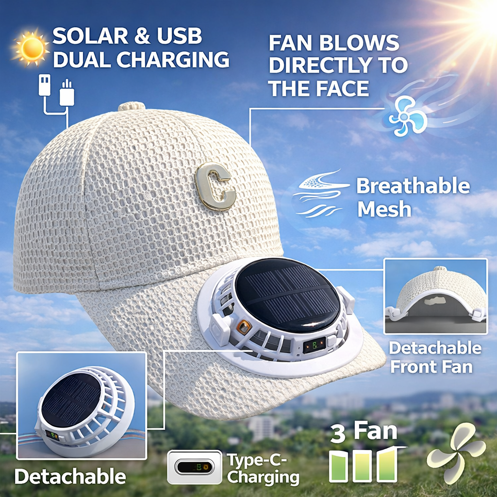 WestPawPets™ Solar Cooling Fan Baseball Cap