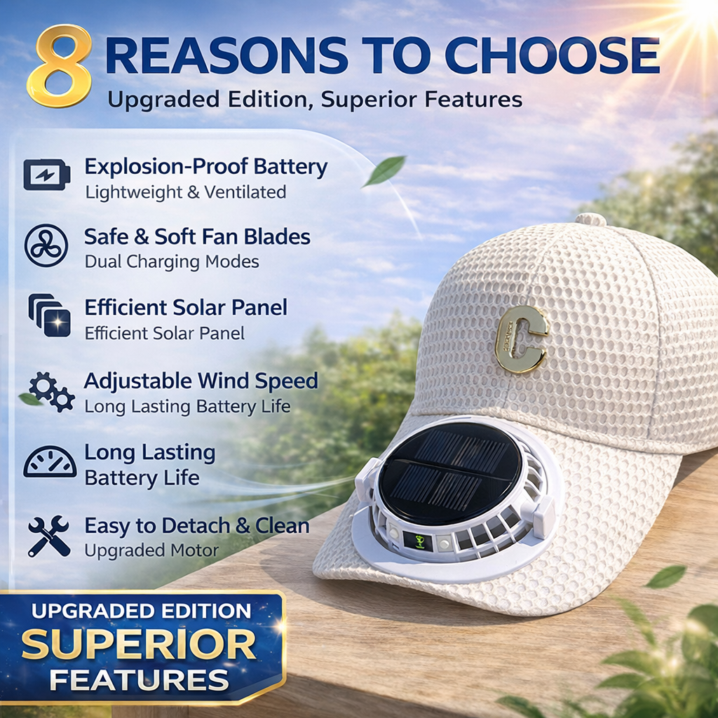 WestPawPets™ Solar Cooling Fan Baseball Cap