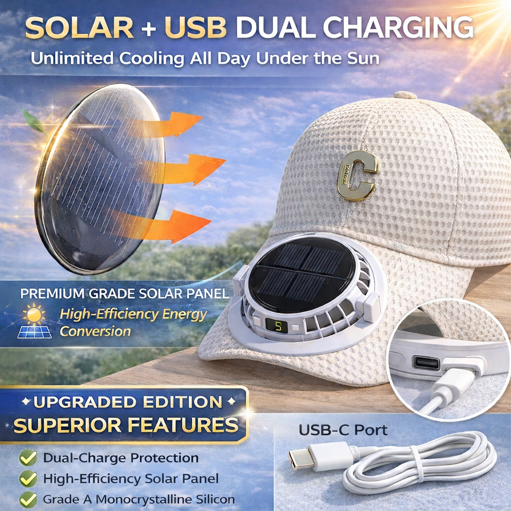 WestPawPets™ Solar Cooling Fan Baseball Cap