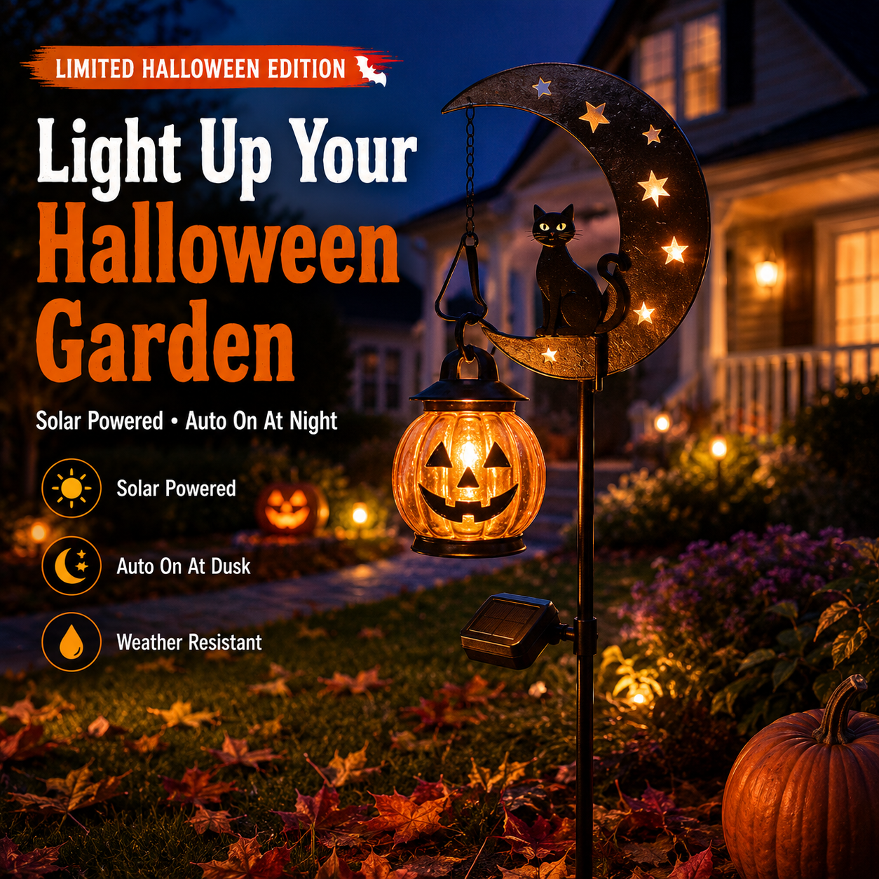 🎃 49% OFF Halloween Pumpkin Moon Stake Lights – Early Bird Deal