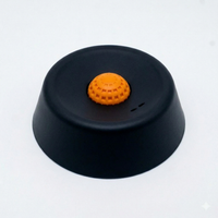 Black with a orange ball