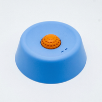 Blue with a orange ball