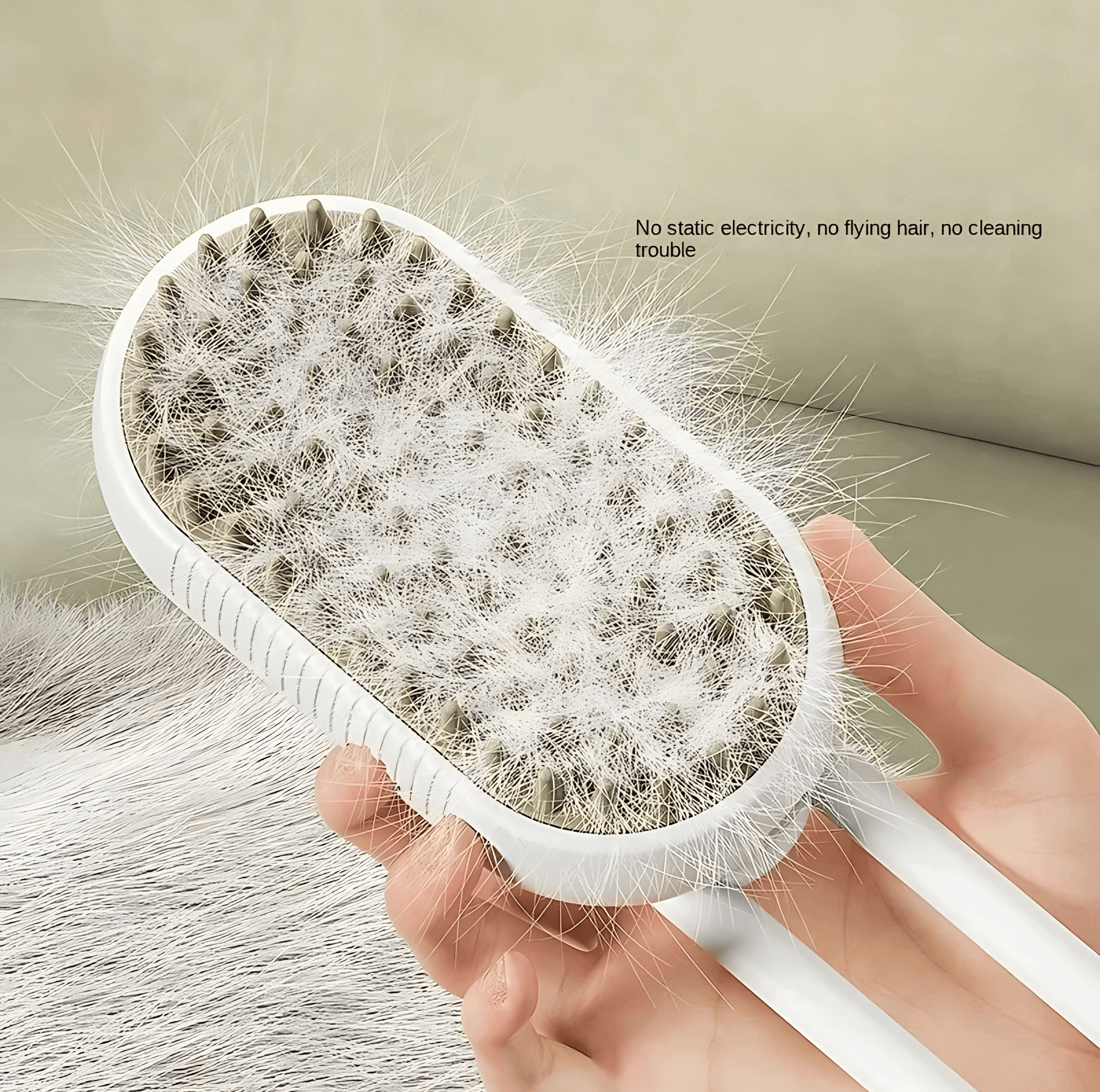 2-in-1 Pet Steam Grooming & Massage Brush