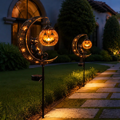 🎃 49% OFF Halloween Pumpkin Moon Stake Lights – Early Bird Deal