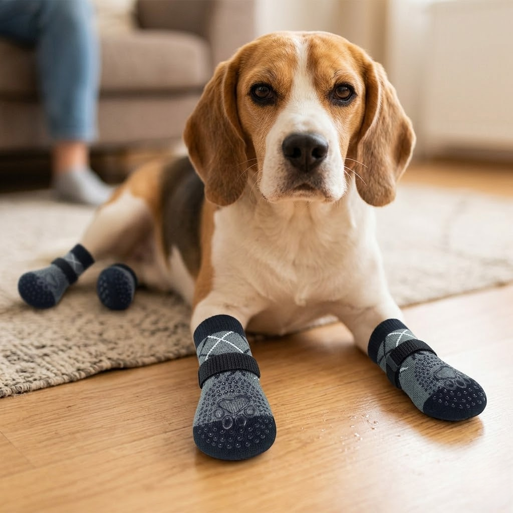 Anti-Slip Dog Socks with Traction Grip