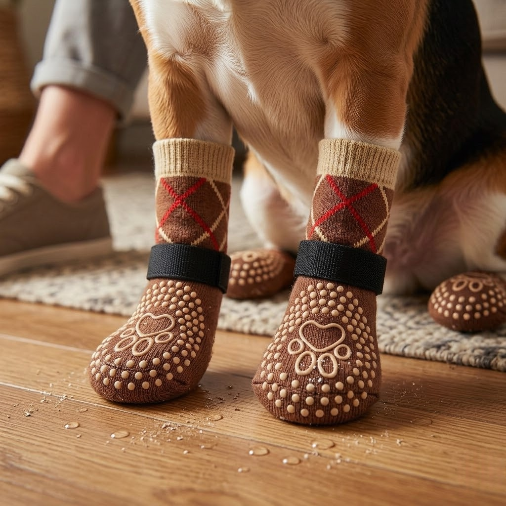 Anti-Slip Dog Socks with Traction Grip